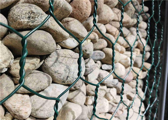 Pvc met lange levensuur bedekte Hexagonale Draad Mesh Hot Dip Galvanized 80*100mm met een laag
