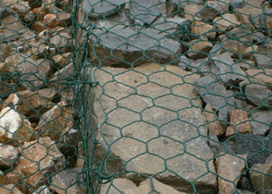 Draad Mesh For Rock Walls van hete Onderdompelings de Gegalvaniseerde pvc Met een laag bedekte Gabion