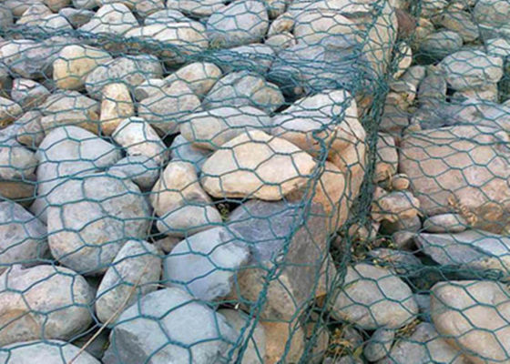 Pvc bedekte Antiseptische Gabion Gelaste Draad Mesh Hot Galvanized Dark Green met een laag